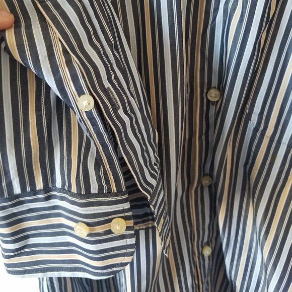 Peter Millar Men’s Multicolor Striped Button-Down Casual Shirt size Large - Picture 4 of 7